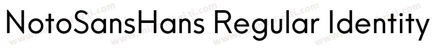 NotoSansHans Regular Identity H字体转换